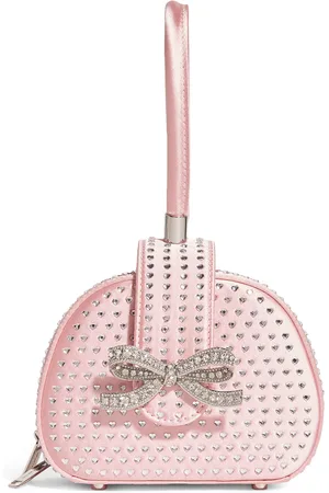 Self-Portrait Embellished Bow Top-Handle Bag