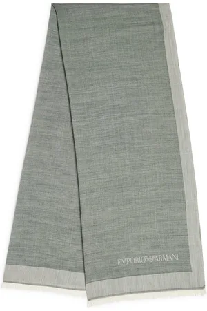 Emporio Armani Wool-Silk Fringed Scarf