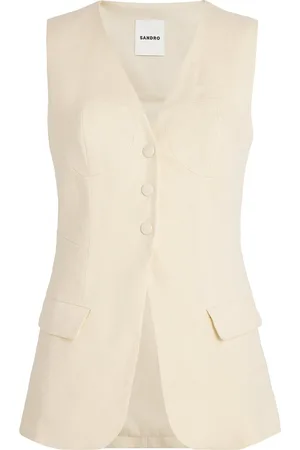 Sandro Linen-Cotton Waistcoat