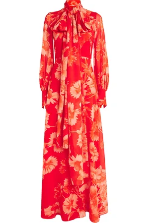 Erdem Silk Floral Print Gown