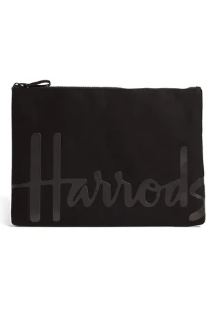 HARRODS Large Cotton Logo Pouch