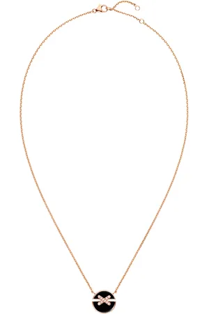 CHAUMET Small , Onyx and Diamond Harmony Pendant Necklace