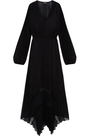 The Kooples Plissé Pleated Midi Dress