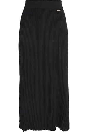 Kiton Wool-Blend Pleated Midi Skirt