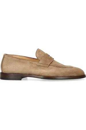 Brunello Cucinelli Suede Penny Loafers