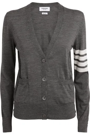 Thom Browne Wool Relaxed 4-Bar Cardigan