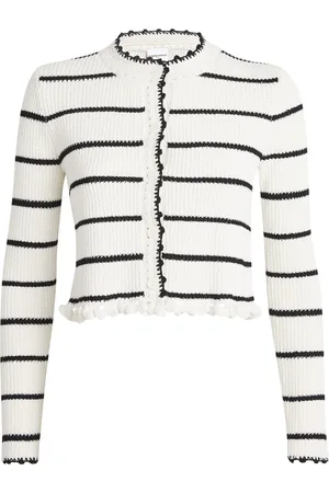 Claudie Pierlot Cotton-Blend Striped Cardigan