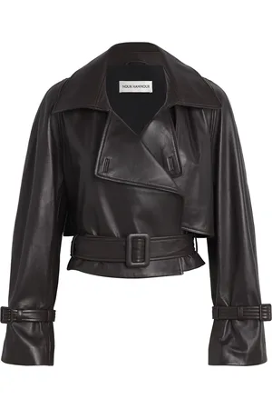 Nour Hammour Cropped Hatti Leather Jacket