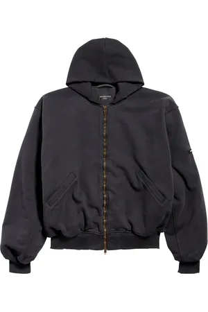 Balenciaga Cotton Hooded Bomber Jacket