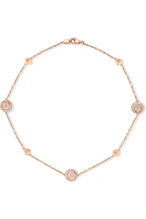 David Morris Rose Gold and Diamond Rose Cut Forever Chain Necklace