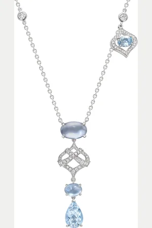 Boodles White , Aquamarine and Diamond Woodland Necklace
