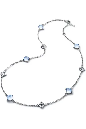 Baccarat Sterling Silver and Crystal Médicis Aqua Necklace