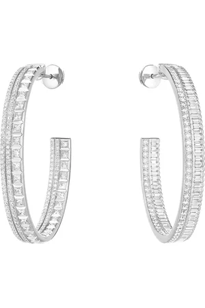 Boucheron White and Diamond Quatre Radiant Edition Hoop Earrings