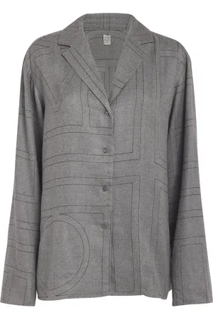 Totême Flannel Monogram Pyjama Top
