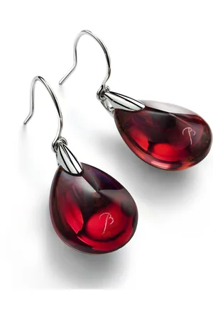Baccarat Sterling Silver and Crystal Psydelic Drop Earrings