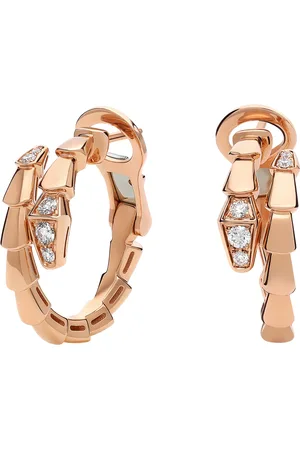 Bvlgari And Diamond Serpenti Viper Hoop earrings