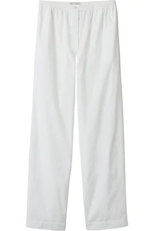 Miu Miu Embroidered Logo Pyjama Trousers