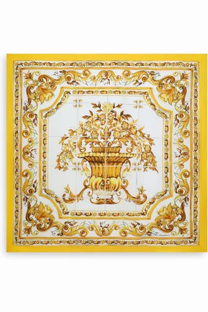 Dolce & Gabbana Silk Majolica Print Scarf
