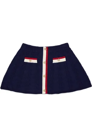 Self-Portrait Pointelle-Knit Embellished Skirt