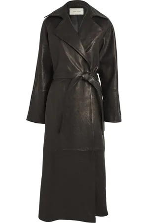 MAGDA BUTRYM Leather Oversized Trench Coat