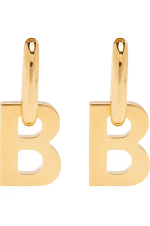 Balenciaga Xl B Chain Drop Earrings