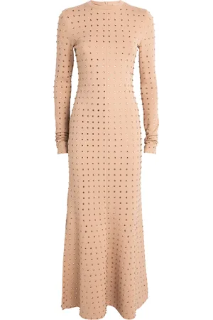 Sportmax Scuba Rhinestone Maxi Dress