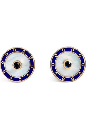 DEAKIN & FRANCIS Yellow Gold and Sapphire Chain-Link Cufflinks