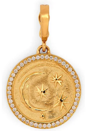 Azlee Small Yellow and Diamond Cosmic Coin Charm