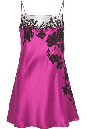 CARINE GILSON Silk Lace-Trim Mini Nightdress
