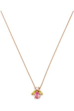 BEE GODDESS Diamond, Sapphire and Peridot Honey Bee Necklace