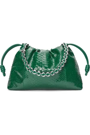Loewe Large Patent Python Flamenco Purse