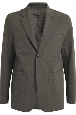 Emporio Armani Seersucker Single-Breasted Blazer