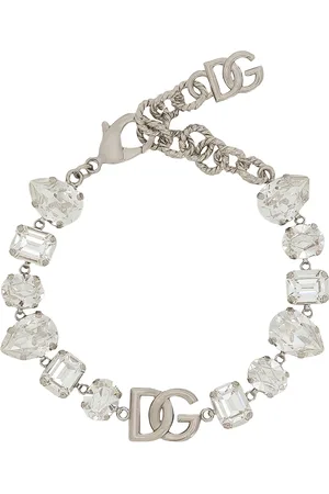 Dolce & Gabbana Rhinestone Dg Logo Bracelet