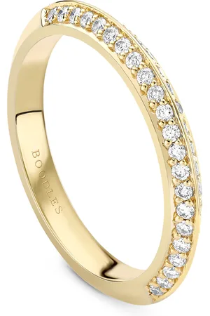 Boodles Gold and Diamond Petal Wedding Band