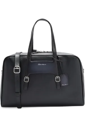 santoni Leather Weekend Bag