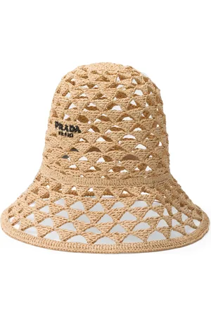 Prada Woven Wide-Brim Bucket Bag