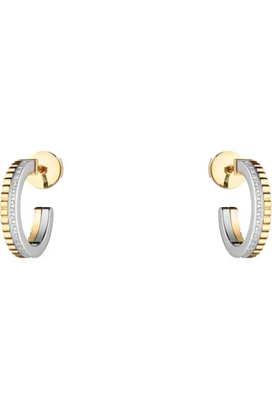 Boucheron White and Yellow Quatre Radiant Edition Hoop Earrings