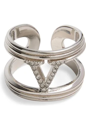 VALENTINO GARAVANI Embellished VLogo Ring