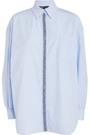 Maje Cotton Crystal-Embellished Shirt