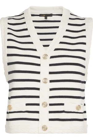 Maje Striped Knit Vest
