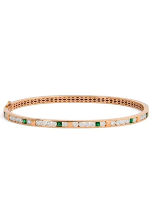 BEE GODDESS Diamond and Emerald Mondrian Bracelet