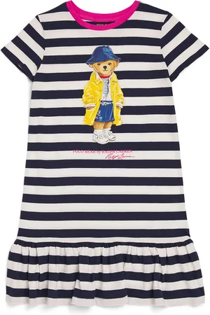 Ralph Lauren Cotton Striped Polo Bear Dress