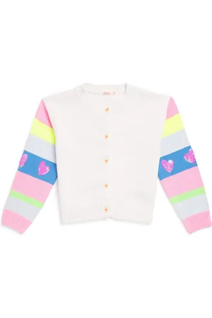 Billieblush Cotton Striped-Sleeve Cardigan