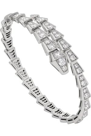Bvlgari Medium Gold and Diamond Serpenti Viper Bracelet