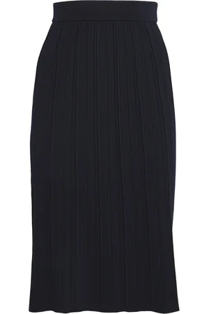 Thom Browne Virgin Wool Plisse Midi Skirt