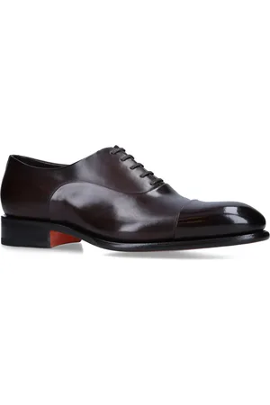 santoni Leather Carter Oxford Shoes