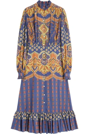 VALENTINO GARAVANI Cotton Print Midi Dress