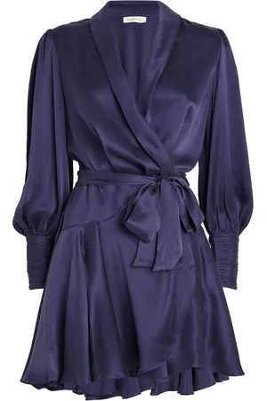 ZIMMERMANN Silk Wrap Mini Dress