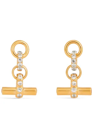Tilly Sveaas Plated Crystal T-Bar Earrings