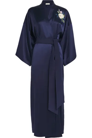Olivia von Halle Silk Floral Harmonies Robe